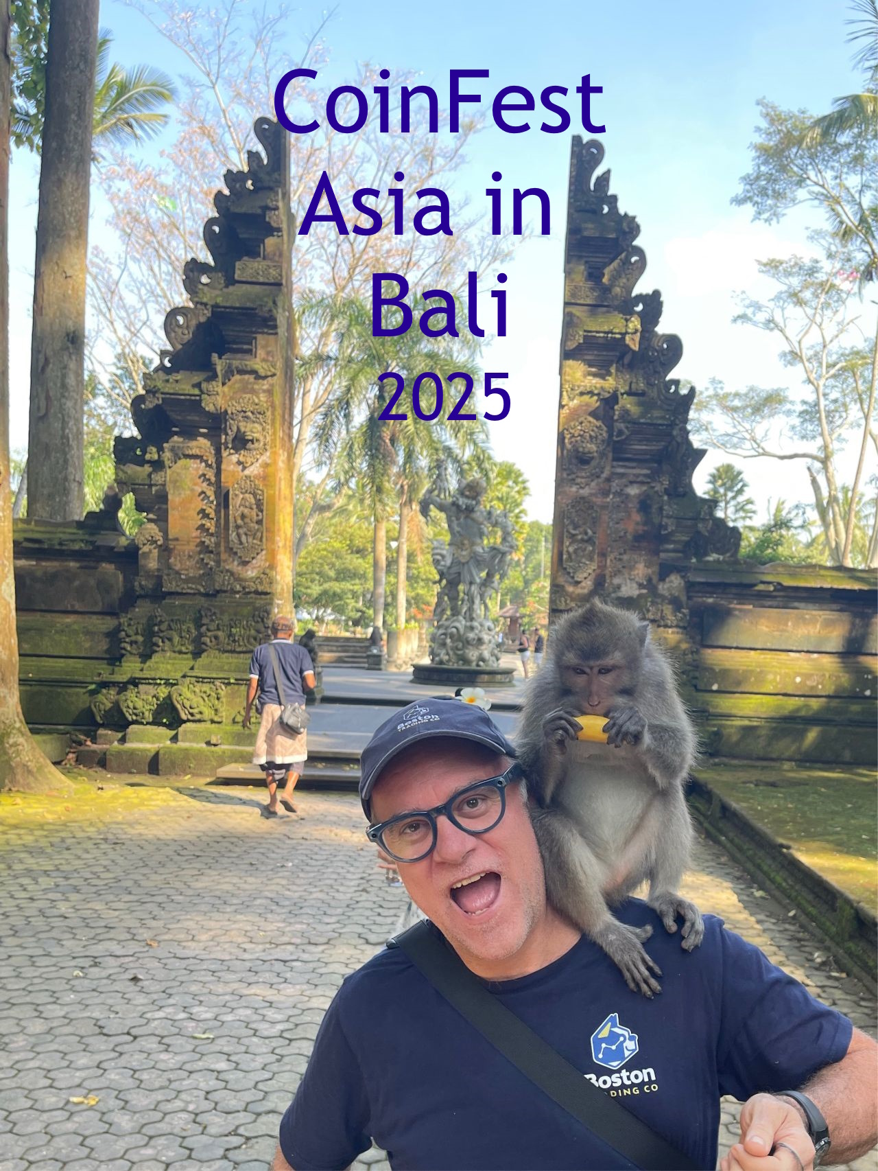 jeremy and monkey in bali